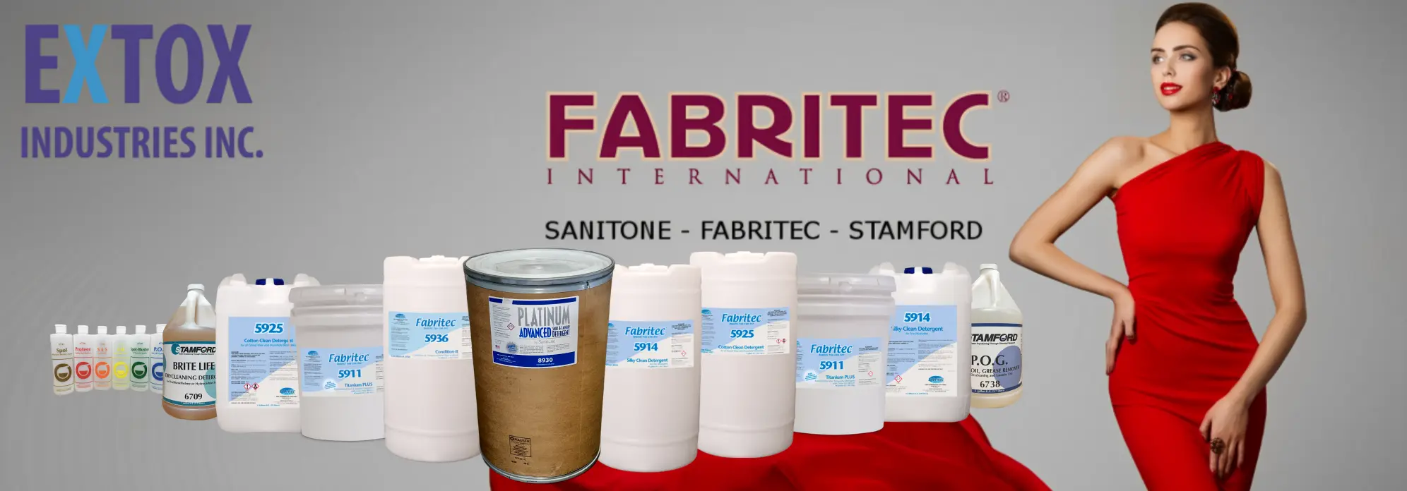 Professional dry cleaning chemicals and laundry equipment supplies by Extox Industries