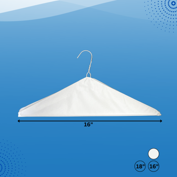 100 Heavy Gauge 16" White Wire Hangers – 13 Gauge Suit & Shirt Hangers